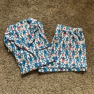 Roller Rabbit Dallas Monkeys Polo Pajama Shorts Set